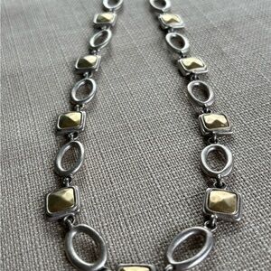Premier Designs Silver and Gold Geometric Necklace